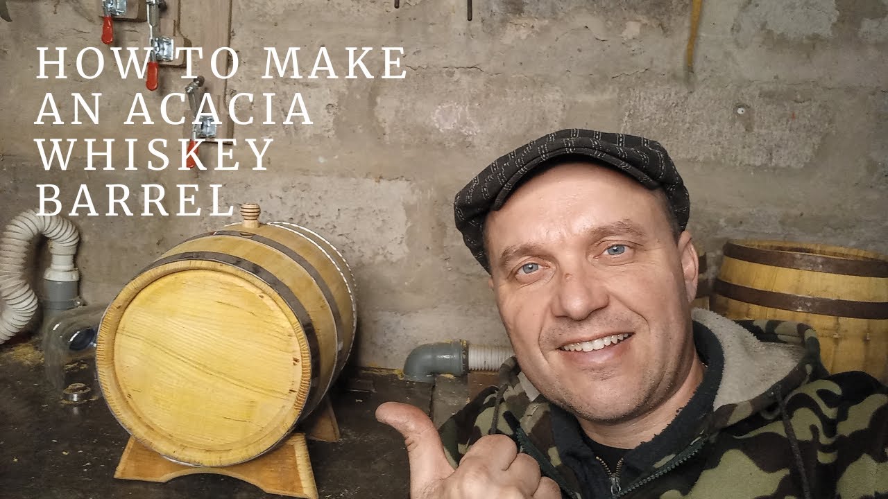 How to Make an Acacia Whiskey Barrel | From log to barrel | Making a Wooden Barrel in the Garage