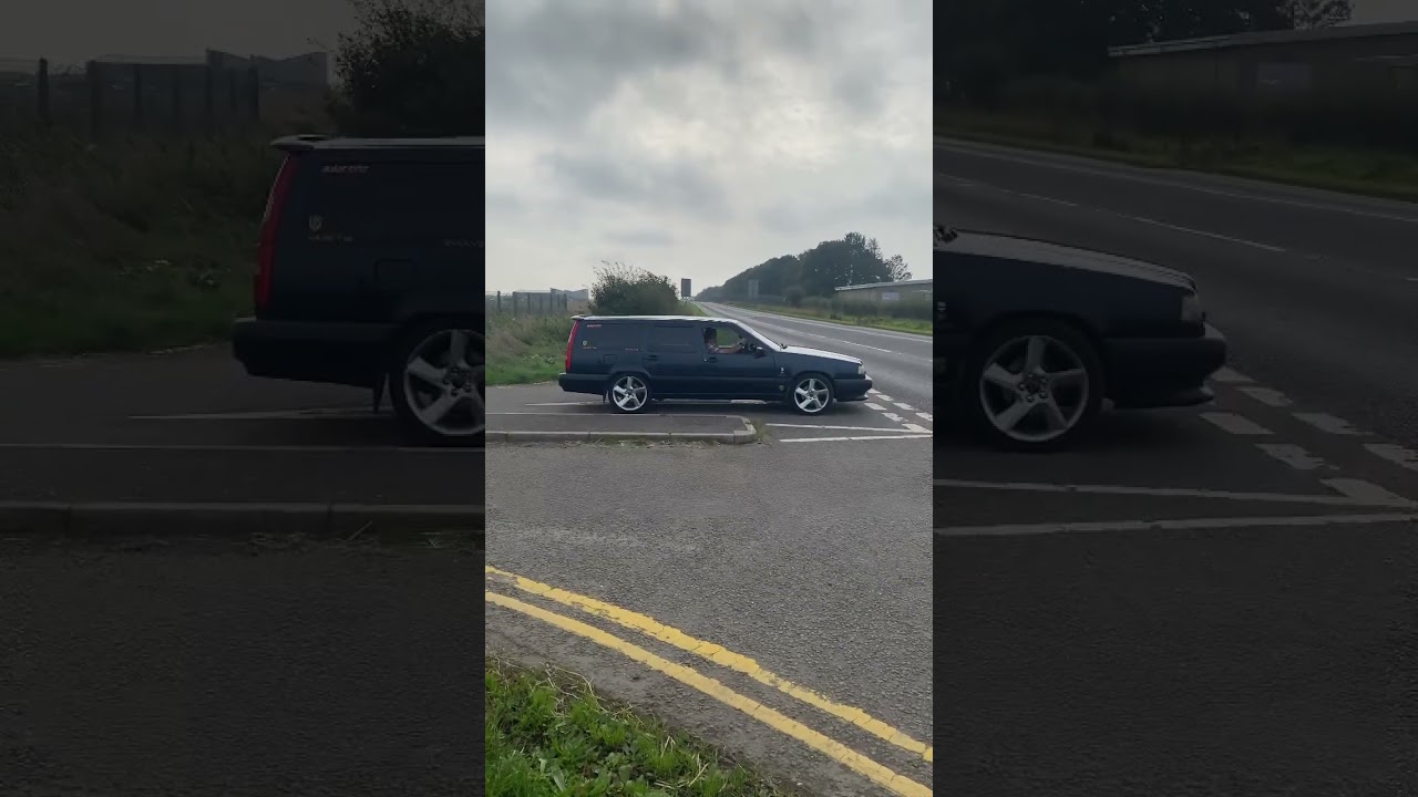 Volvo 850R leaving a car show in Style.   #cars #recommended #carshow #foryou #fypシ #volvo #burnout