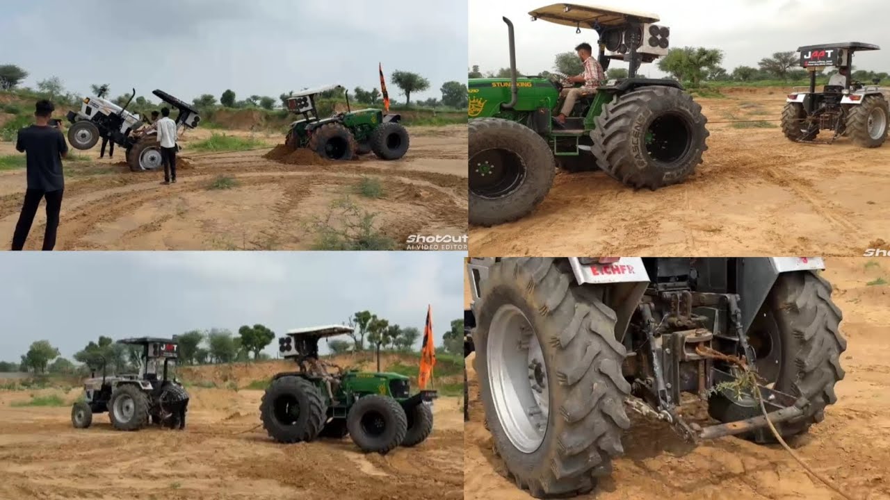 आज अपने power king 👑 से पहला #tochan कर दिया  अपने से 2गुना बड़े ट्रेक्टर को टक्कर दे दी अपने king ne
