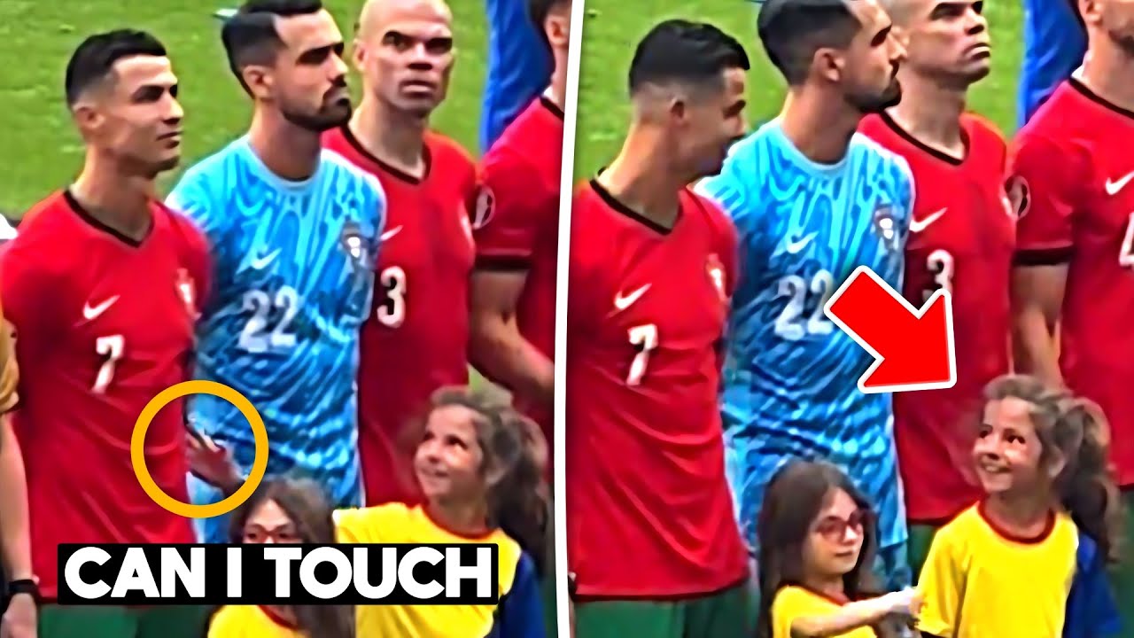 Little Girls Reaction to Meeting Cristiano Ronaldo is so Wholesome 😍❤️