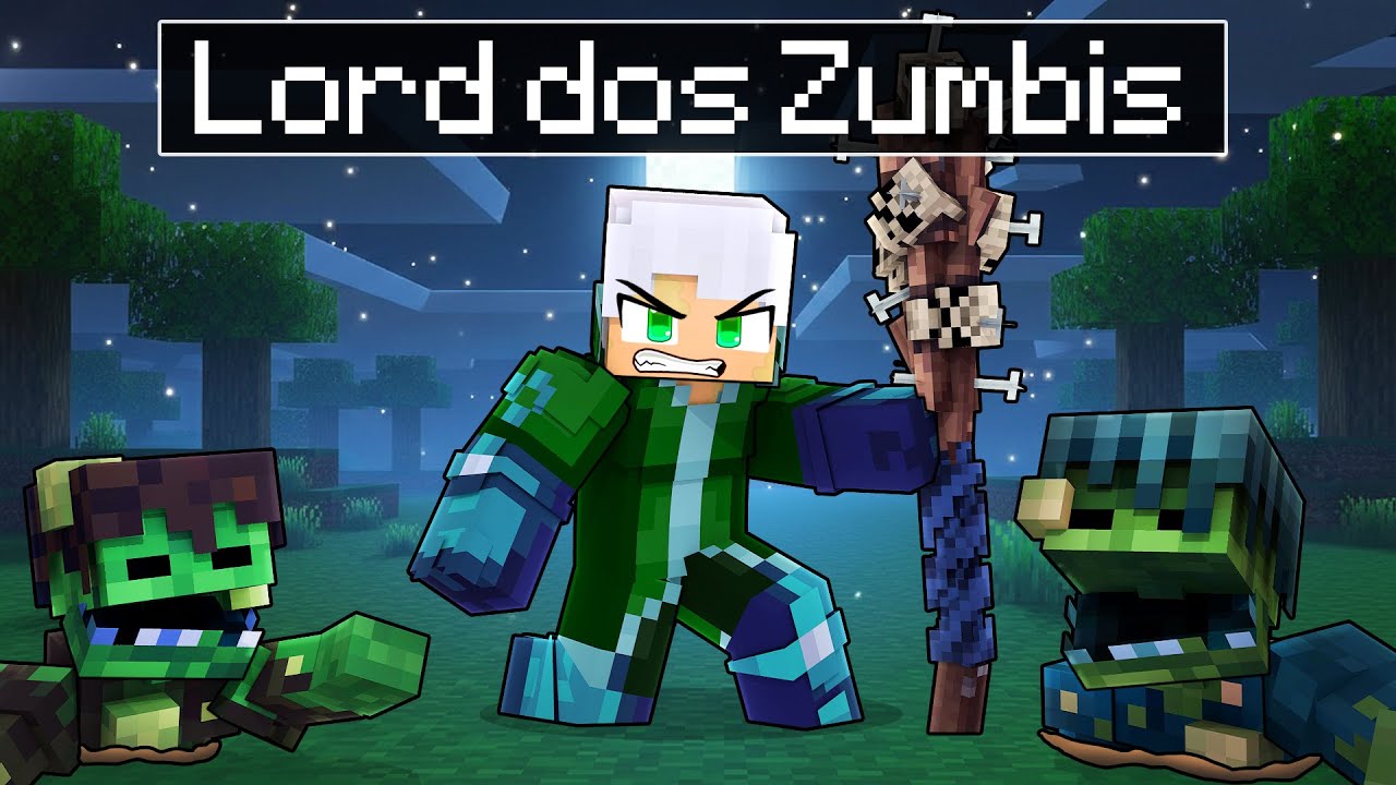 RENASCI como P3DRU LORD DOS ZUMBIS no Minecraft