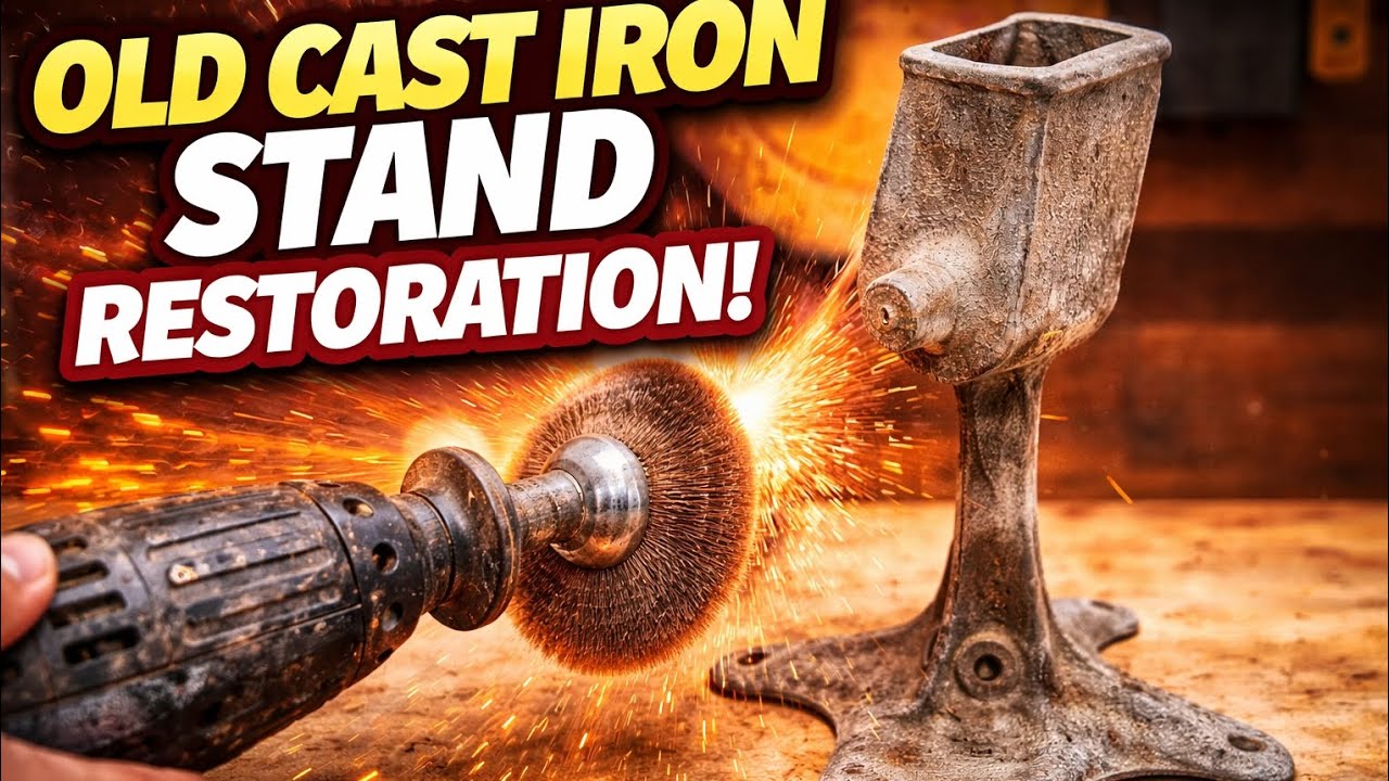 Old Cast Iron Stand Restoration |Rusty MetalStand Full Restoration 