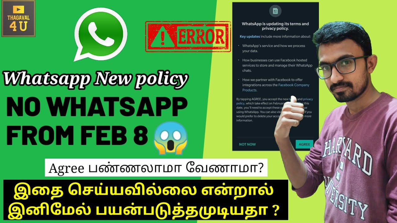 Whatsapp latest update|Can't use after February 8th?|Whatsapp new policy|Must watch.