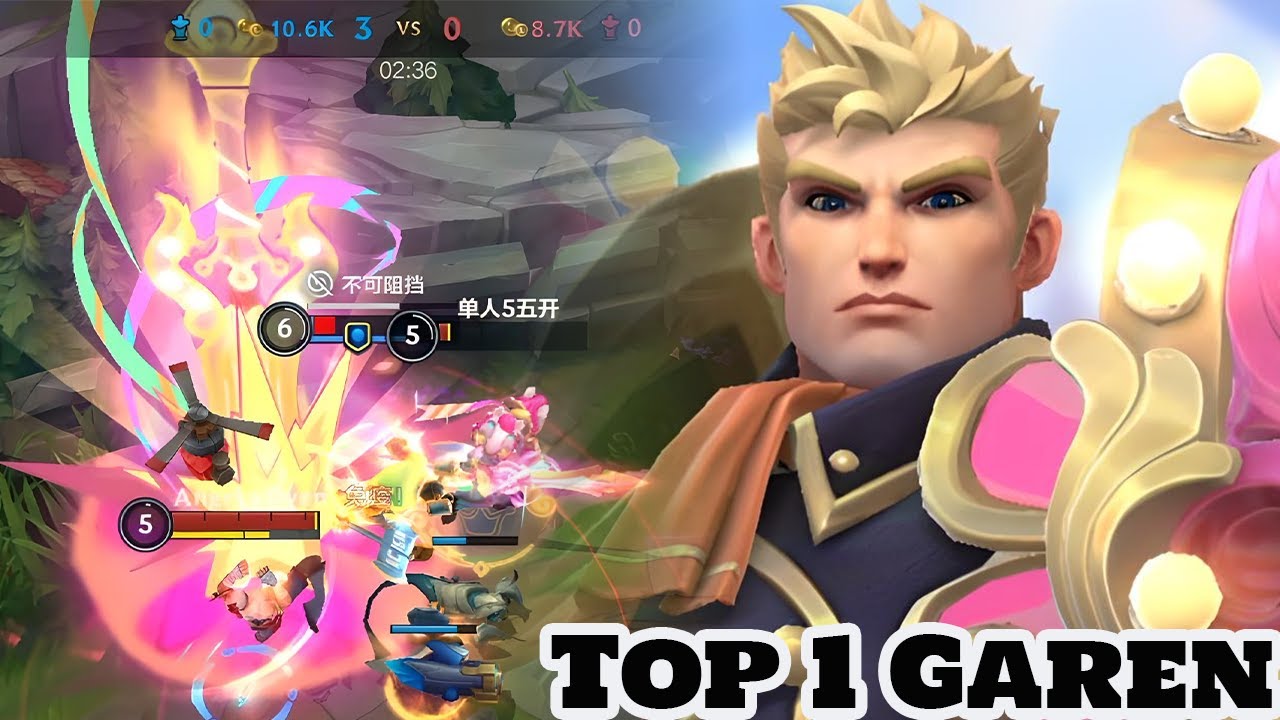 Wild Rift Garen   Top 1 Garen Garden Party Skin Gameplay Rank challenger