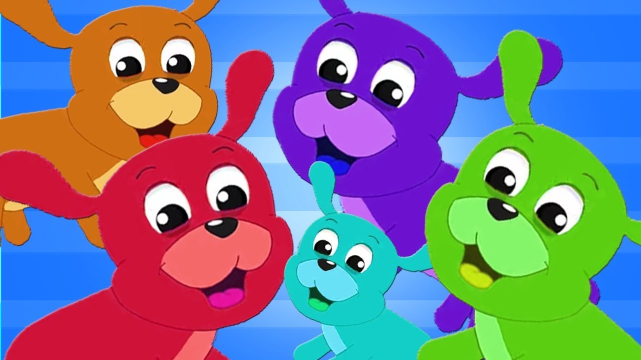 Five little Puppies | Nursery Rhymes For kids