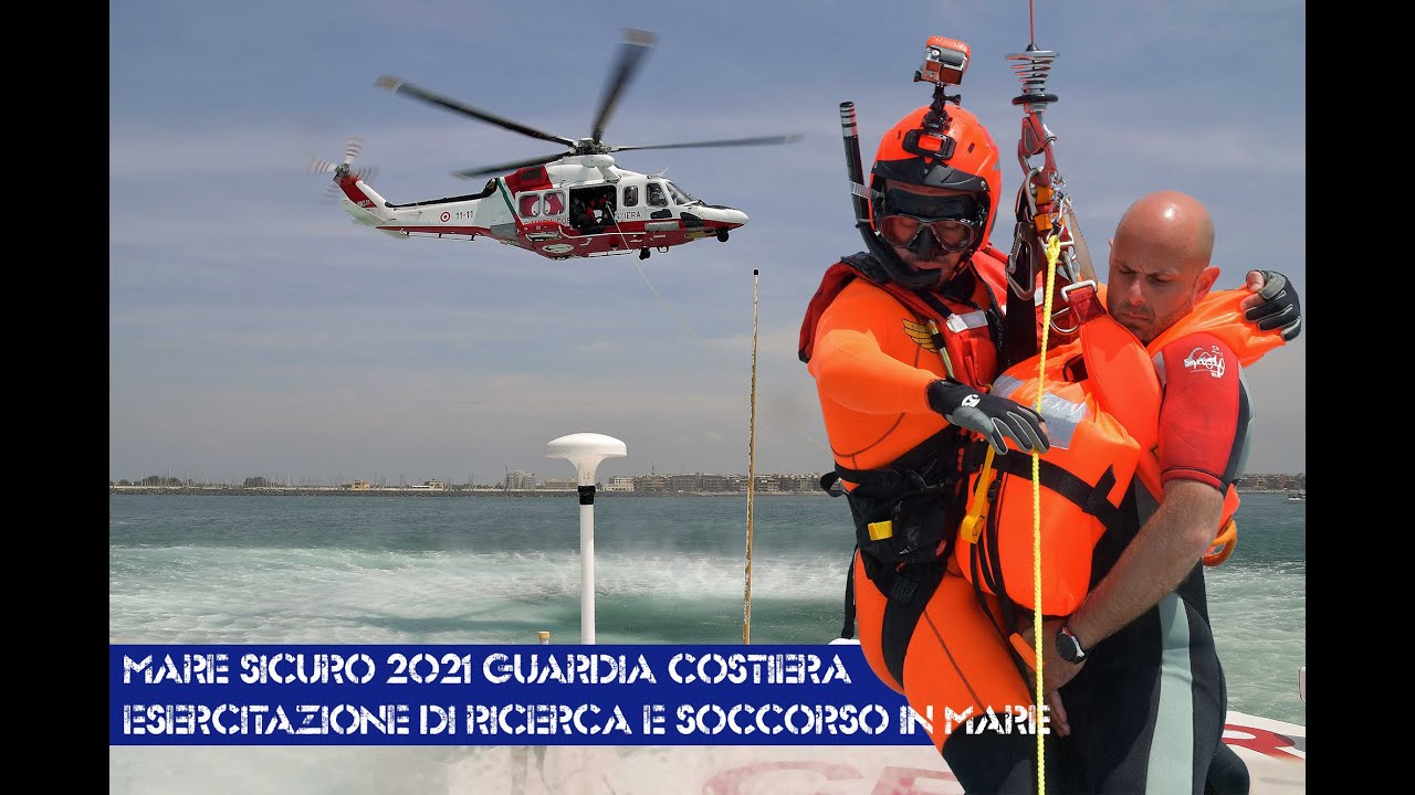 Mare Sicuro 2021: esercitazione SAR con elicottero AW139 della Guardia Costiera (Giugno 2021)
