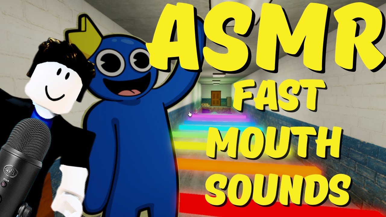 ROBLOX ASMR Escape Rainbow Friends Obby Super Tingly  Fast Mouth Sounds