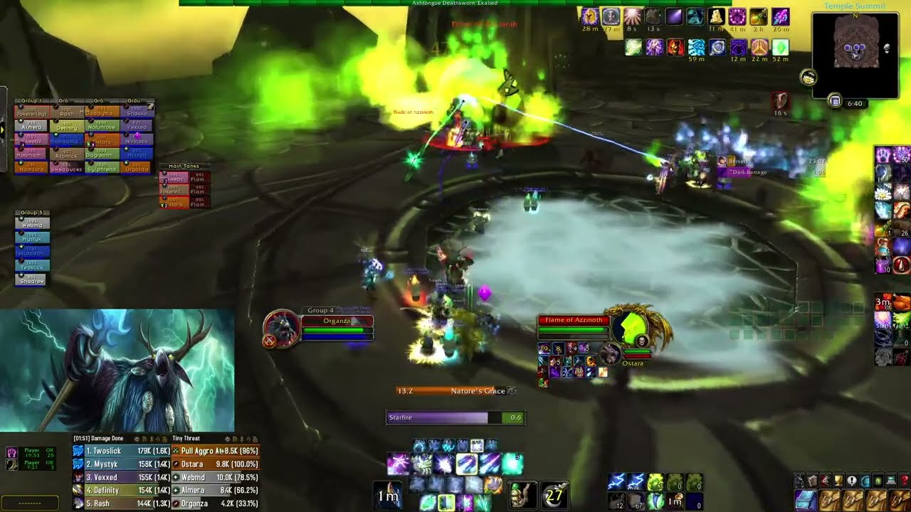 WoW TBC Illidan Kill - Moonkin/Balance Druid POV