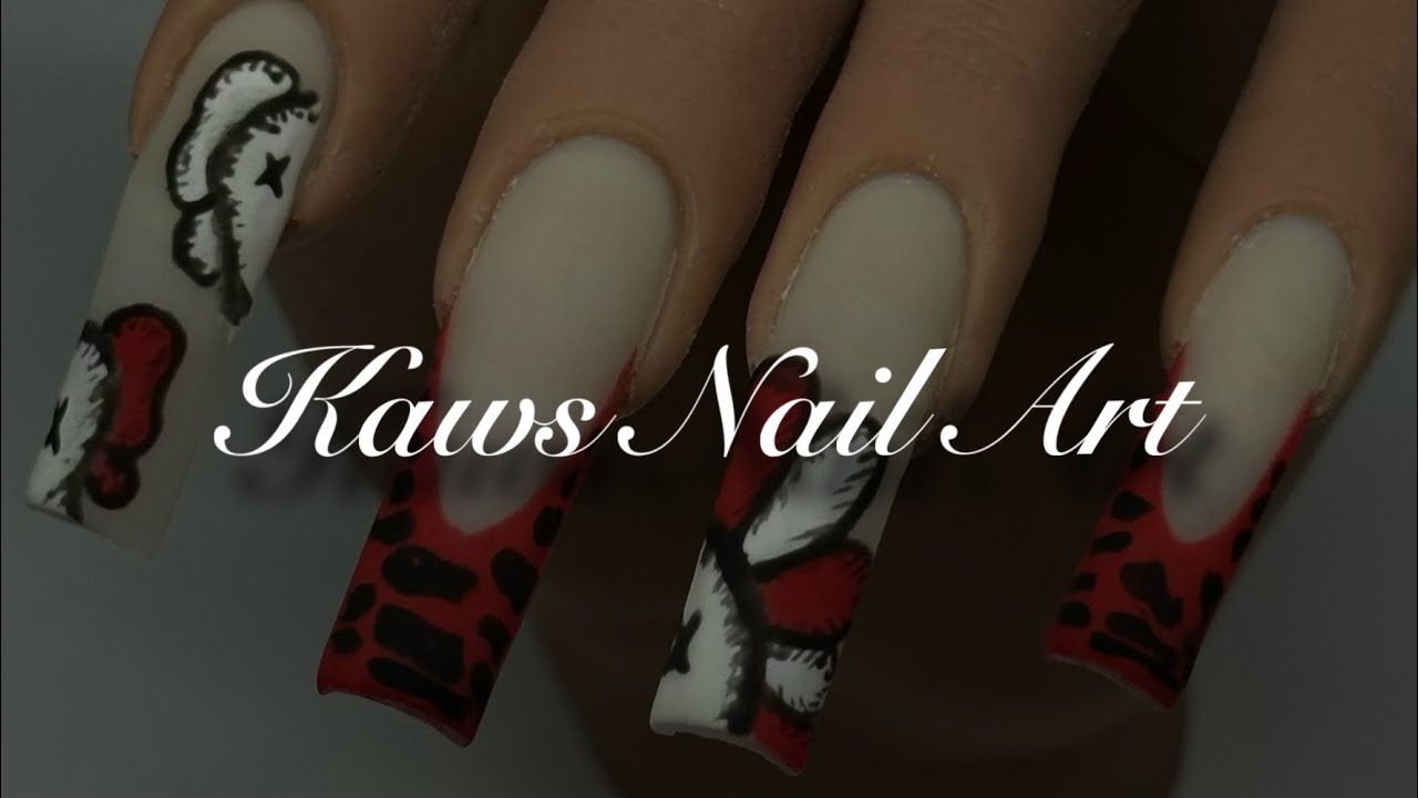 KAWS DESIGN🖤 | Acrylic Nails✨