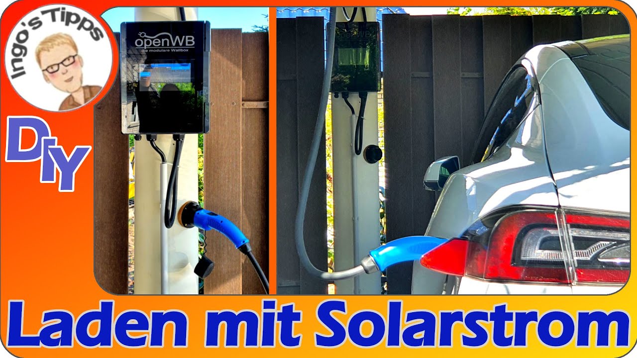 Solarstrom Laden PV & Wallbox OpenWB Installation Kabelführung Halterung mit CNC Fräsen | IngosTipps