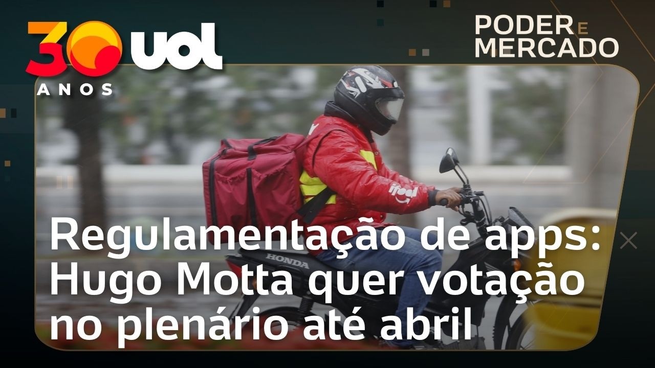 Hugo Motta quer votar até abril projeto que regulamenta trabalho por aplicativos