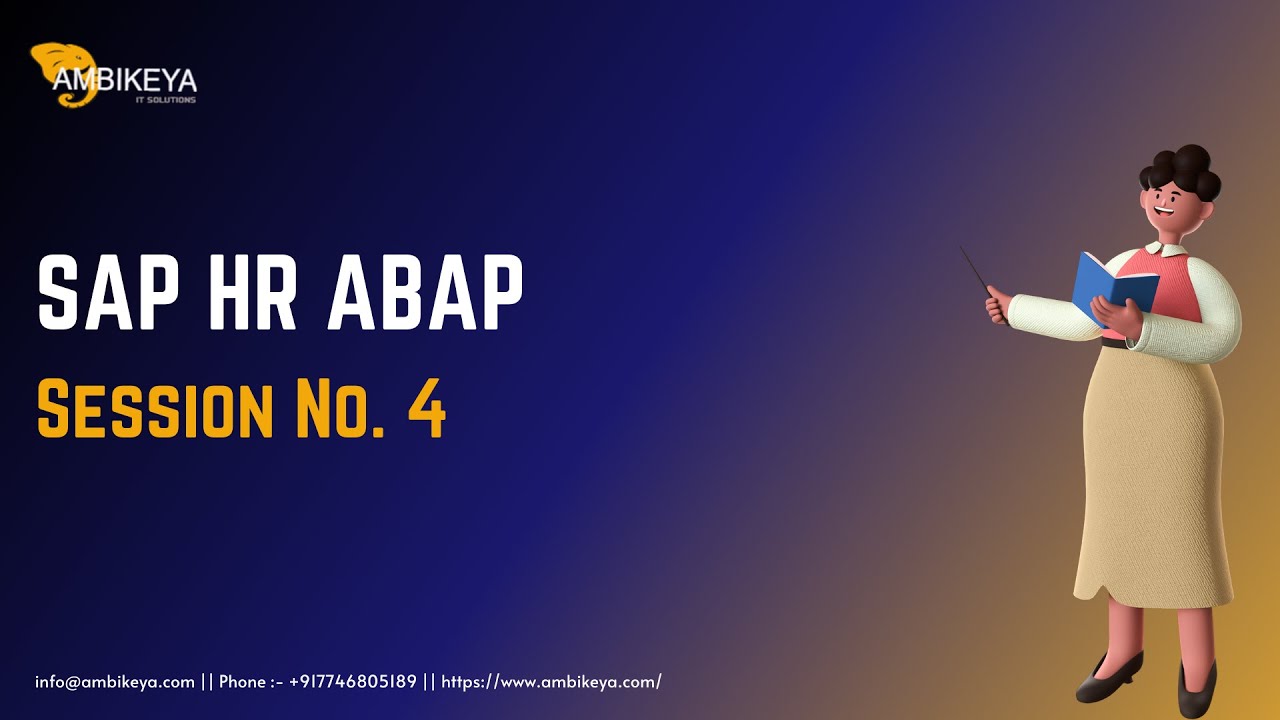 SAP HR ABAP Session No. 4 || Sub Module || SAP HR ABAP Training || Ambikeya