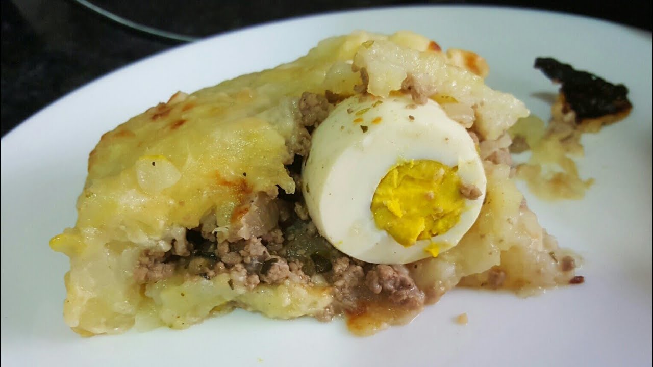 Brazo de patata relleno de carne de ternera
