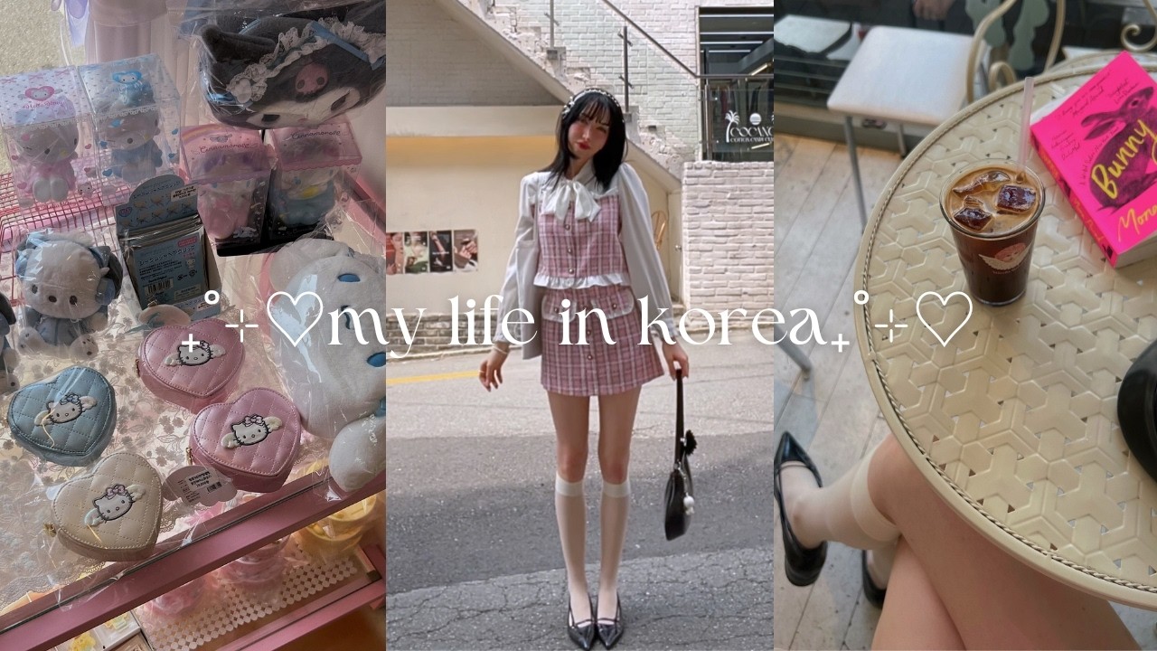 ౨ৎ KOREA VLOG 🎀🤍ྀིྀི dating in seoul, cafe hopping, early summer, coquette outfits, girly shopping