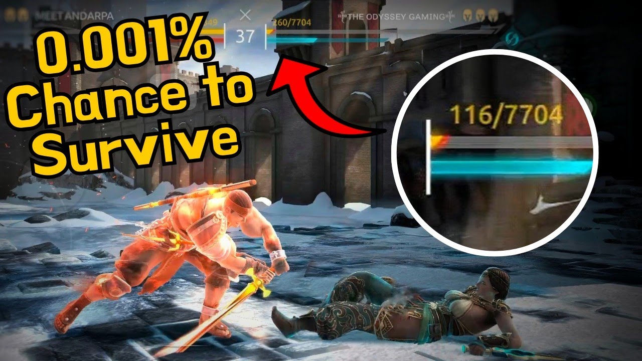 0.001% chances of this EPIC COMEBACK 😳 The opponent thought I was dead ! Shadow Fight 4 Arena