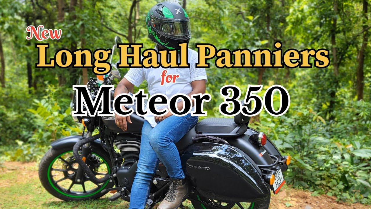 Modified Meteor 350 with Long Haul Panniers Unboxing and Total Installation video 