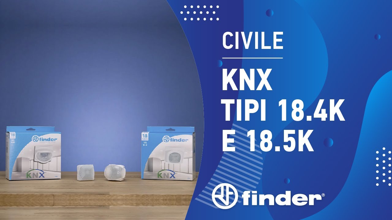 Rilevatori di movimento KNX Finder - Tipi 18.4K e 18.5K