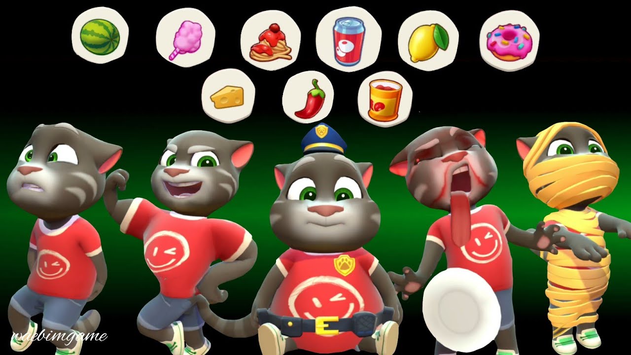 My Talking Tom Friends - EATING BY EMOJI