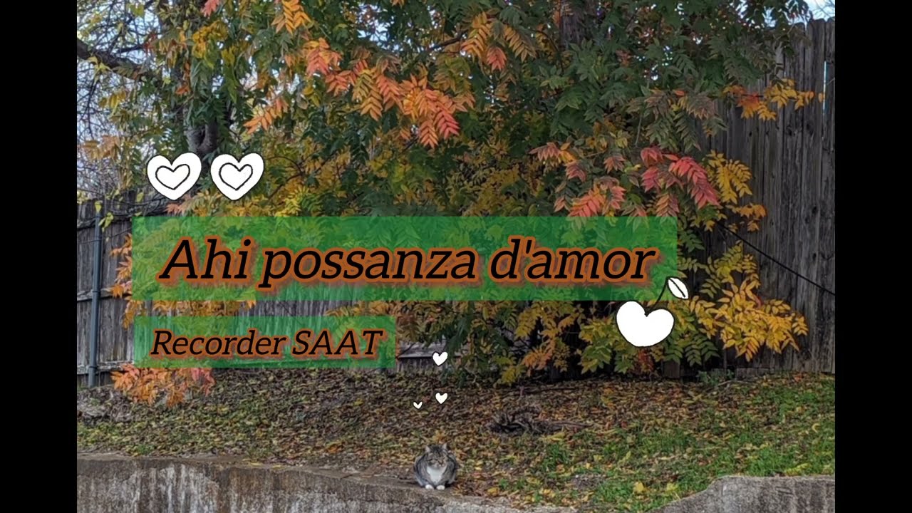 Ahi possanza d'amor - Recorder Quartet SAAT