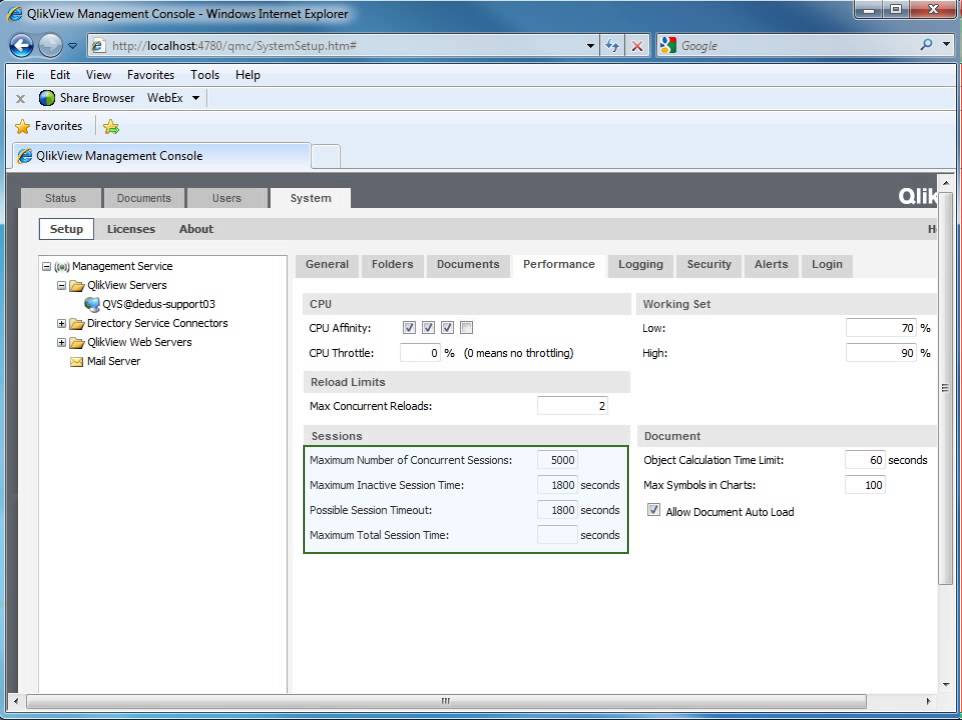 QlikView Management Console walkthrough