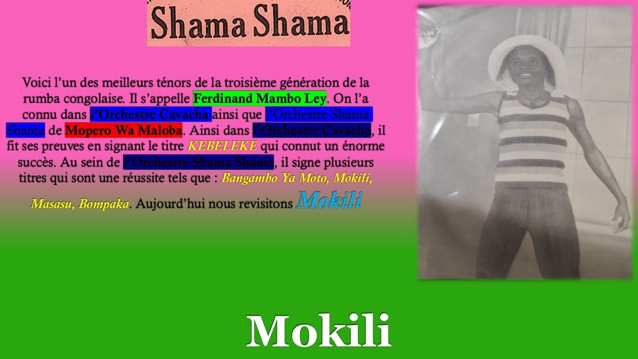 Mokili pts 1&2 Voici L'Un Des Plus Grands Succès de Ferdinand Mambo Ley & Orchestre Shama Shama