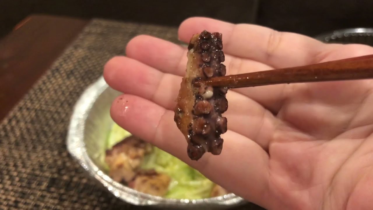 ASMR Eating Sounds: Grilled Octopus