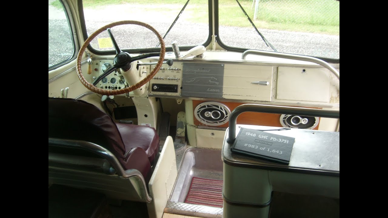 GMC Silverside RV Conversion 48HOUND 1948 Drivers Seat Dash Greyhound Bus