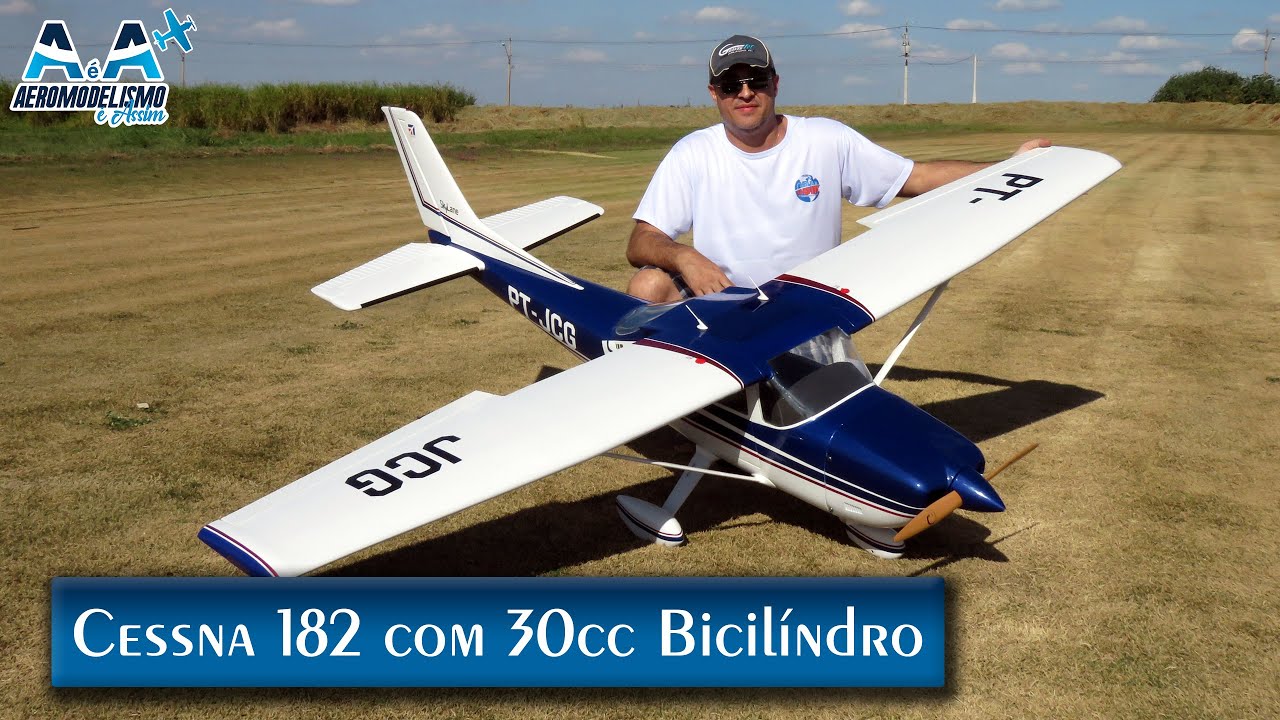 Cessna 182 Skylane com RCGF 30cc bicilíndro