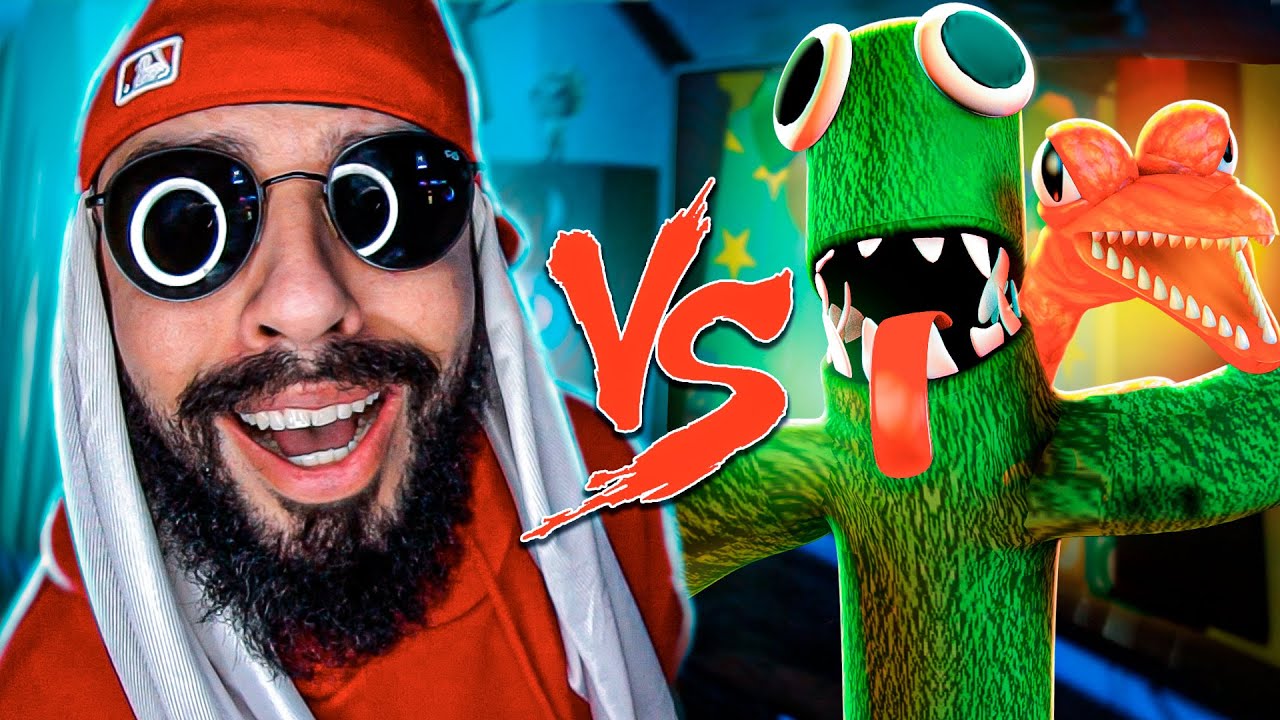 Laranja e Verde do Roblox (Rainbow Friends) Vs. Mussa - Batalha com Games