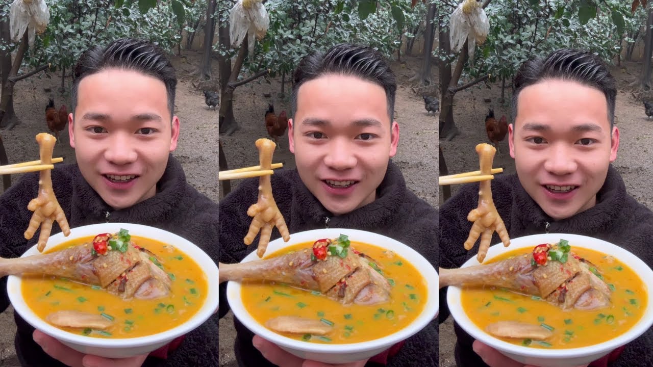 Rural Food Eating Show | Enjoy Homemade Chicken Soup | Simple Rural Life & Comfort Food