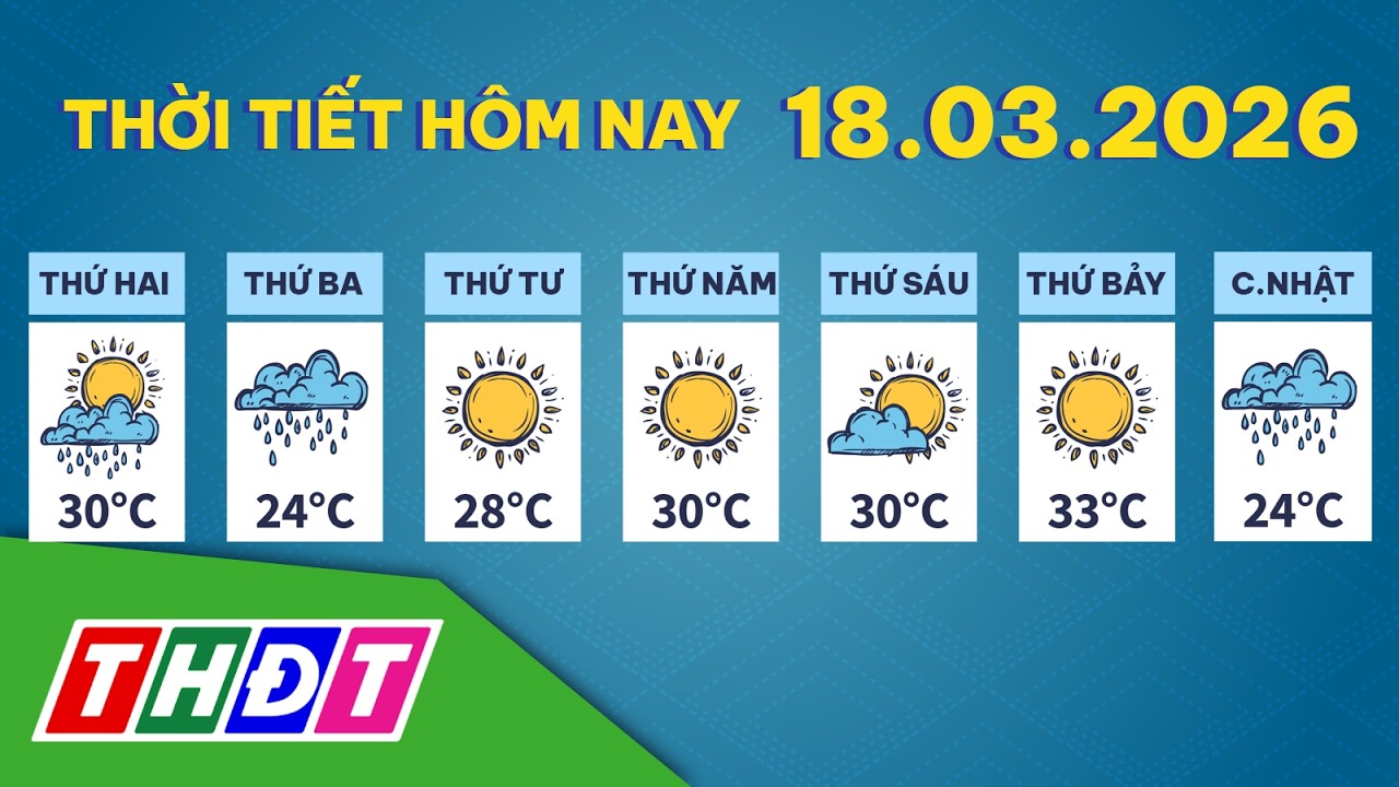 Thời tiết hôm nay, 18/3/2026 | THDT