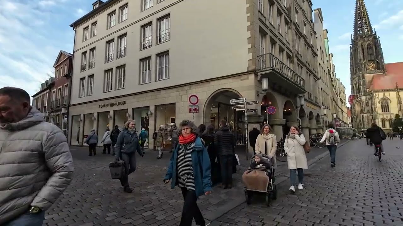 4 ч .Мюнстер Германия прогулка по городу перед рождеством . Munster Germany 4 часть