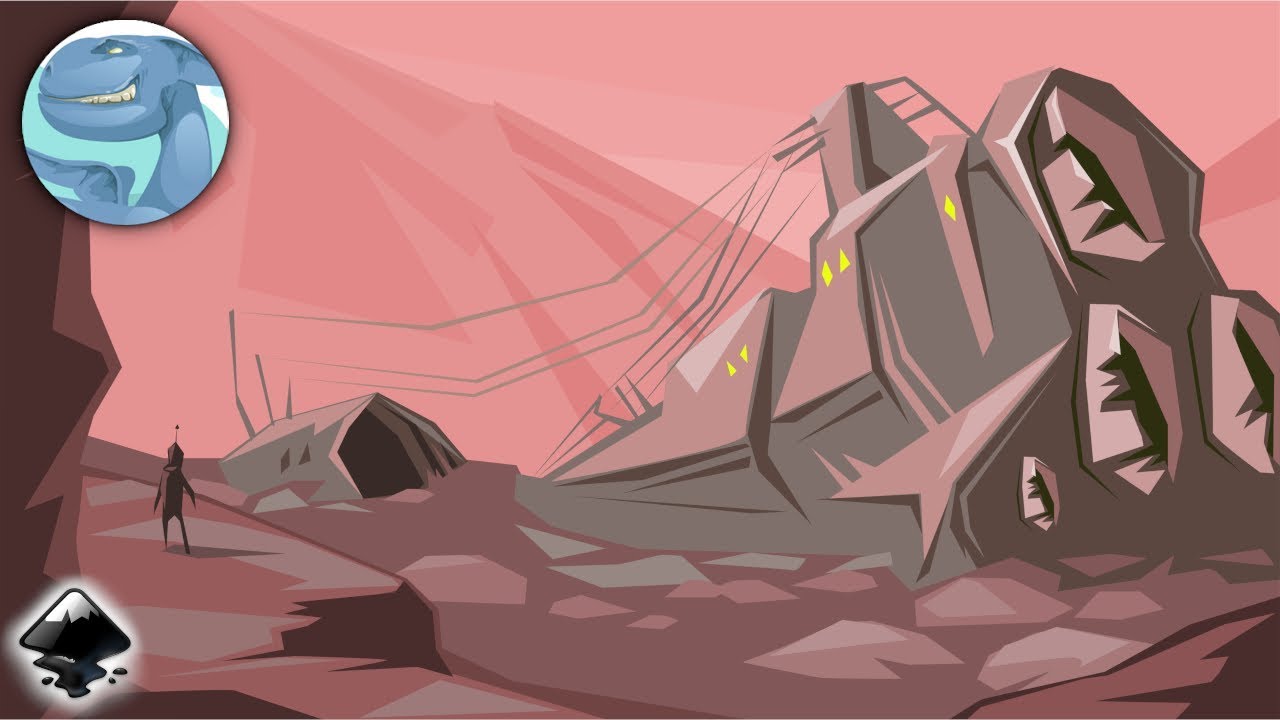 A broken spaceship. Inkscape quick sketch.