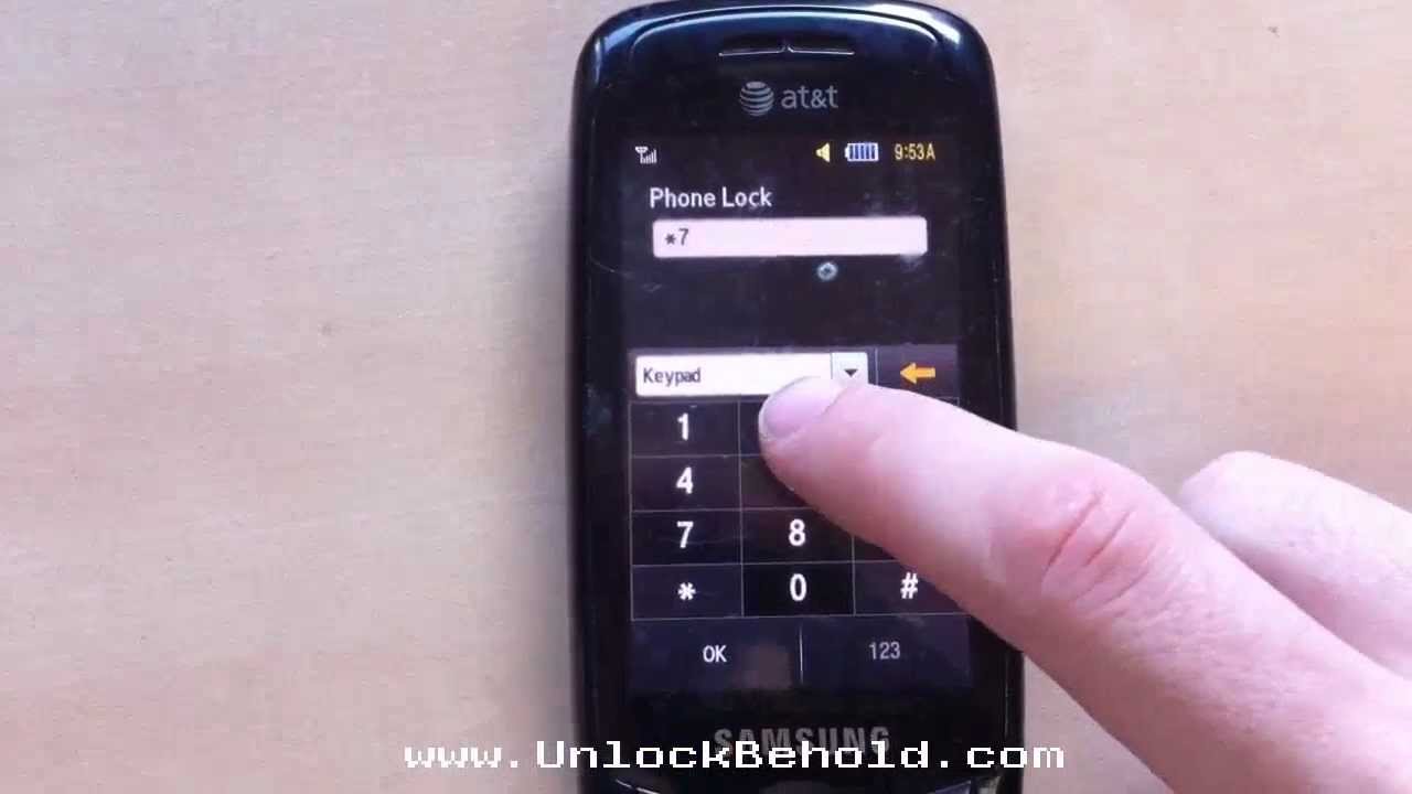 A877 Samsung Impression Read Phone Lock Password