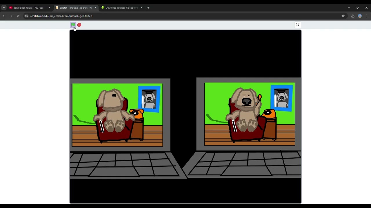 talking ben FAILURE in scratch