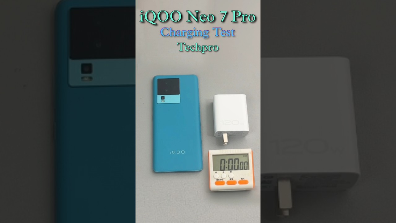 iQOO Neo 7 Pro Charging Test 120 watt ⚡5000mAh🔋 #shorts #iqooneo7pro #chargingspeed #tech