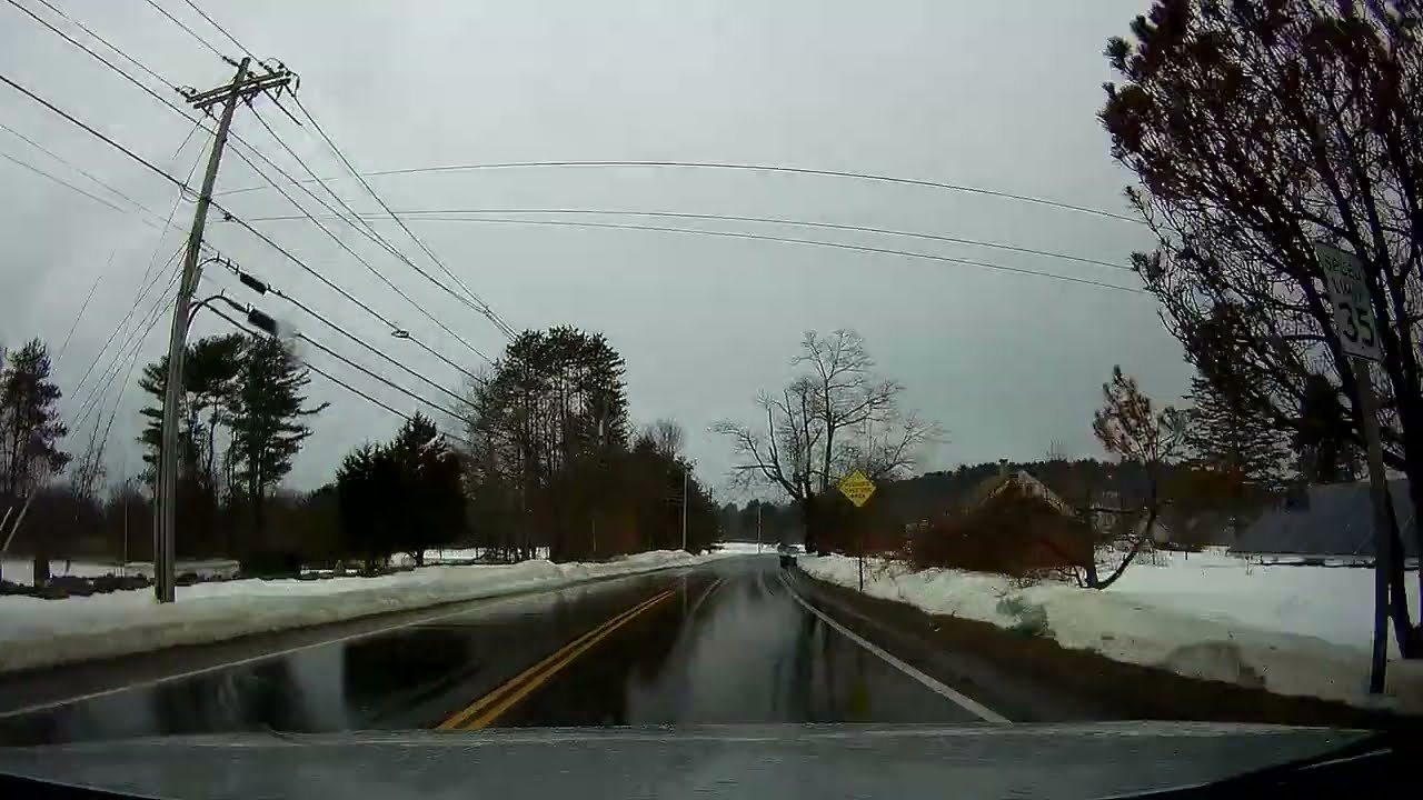Rainy drive through Glocester and Scituate, Rhode Island