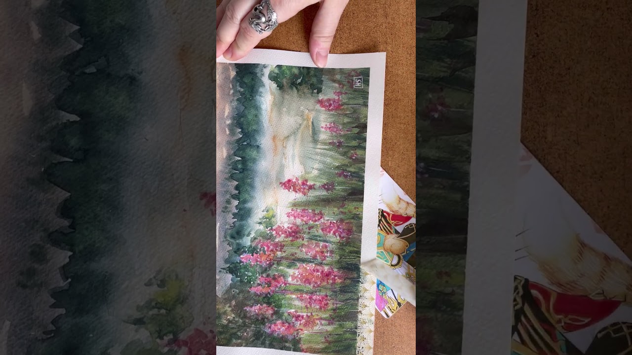 Туманное утро #такарисует #Открытки #Акварель #takashiro #hs #card  #такаширо