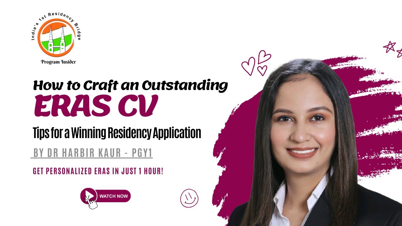 How to Craft Perfect ERAS CV for MATCH 2026 | PROGRAMINSIDER | ERAS | Residency Match 2026