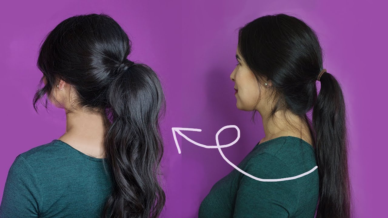 How to Make Thin Hair Look Thicker and Fuller with a Ponytail | Tutorial Tips & Tricks Quick & Easy