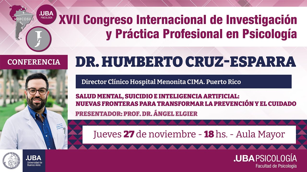 Humberto Cruz-Esparra: ¨Salud mental, suicidio e inteligencia artificial
