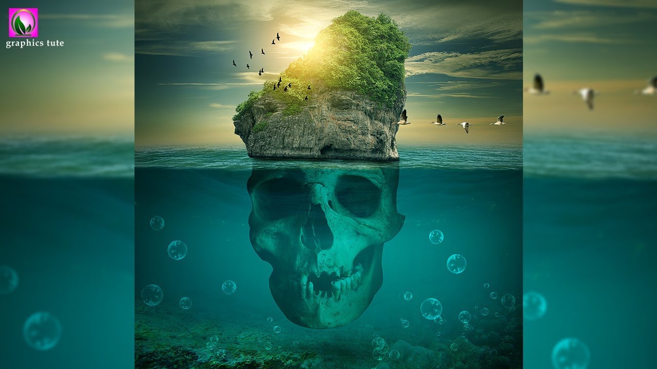 Skull Island - Photo Manipulation In Photoshop - Photoshop Tutorial