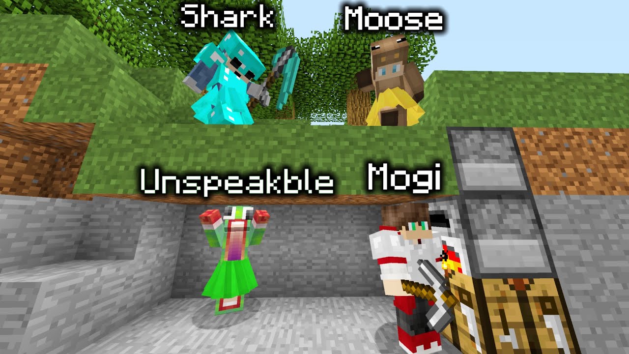 Minecraft Manhunt 2v2 | ft. Unspeakable Moose and Shark