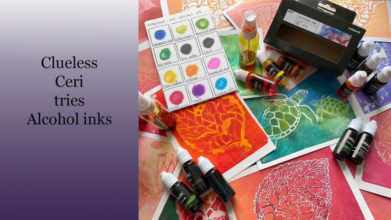 Inexpensive Alcohol Inks on my Gel Press