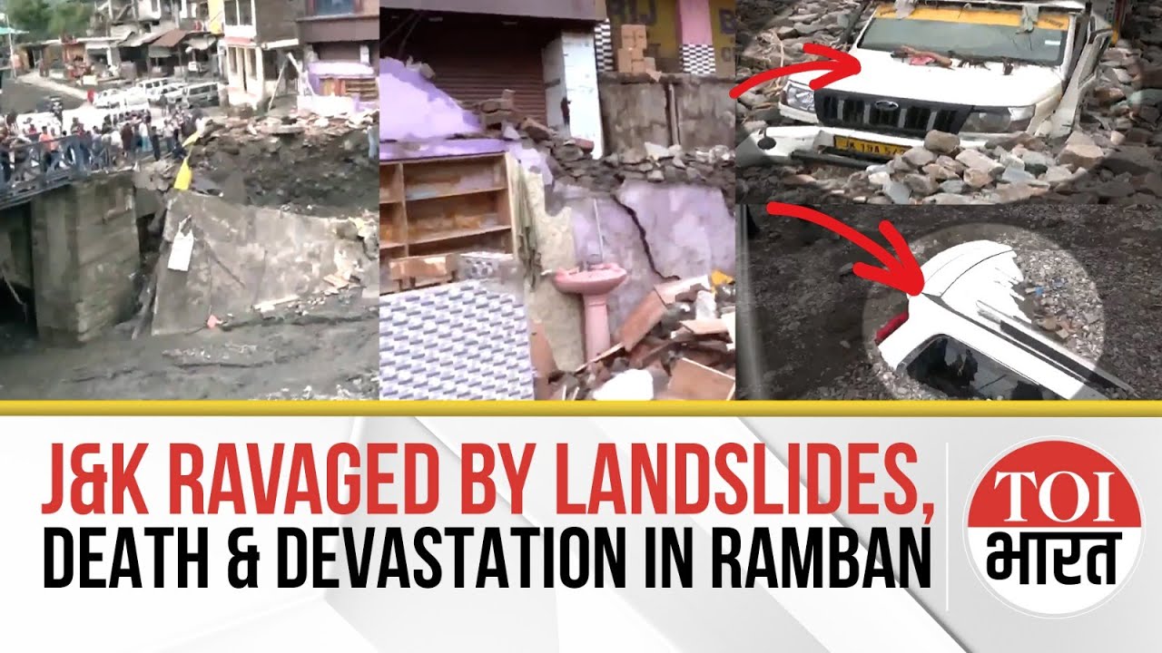 Landslide Horror In J&K: Ramban Crushed, 3 Feared Dead; Rescue Ops Underway | WATCH