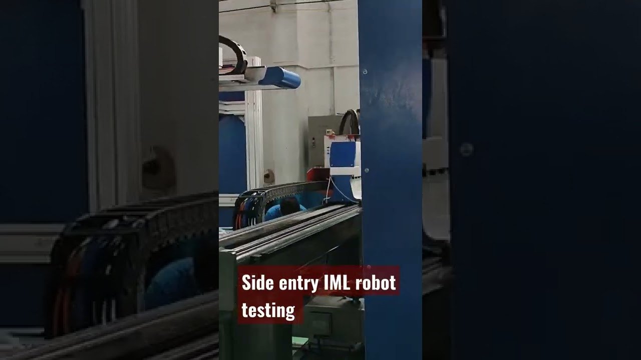 6 cavities side entry in mold labeling testing