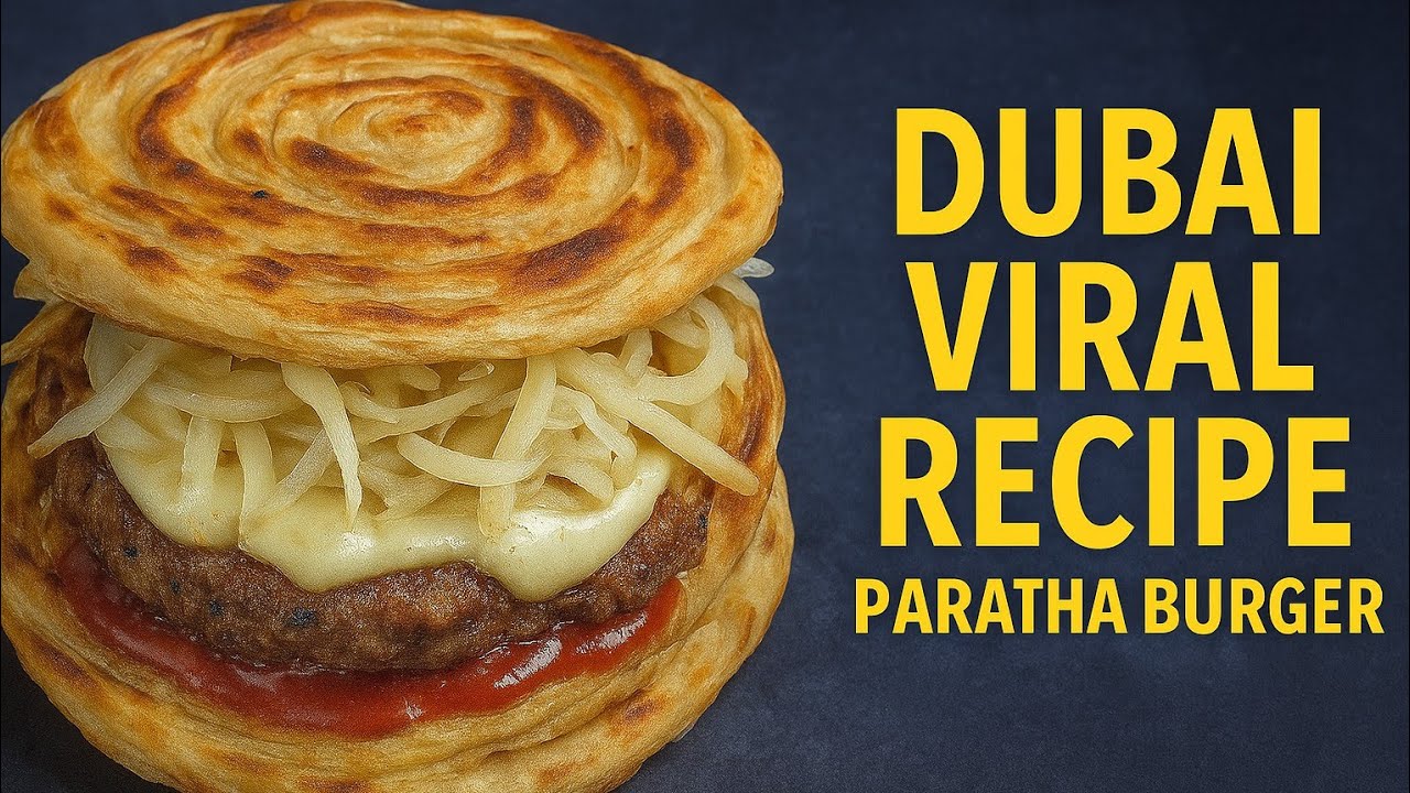 :* Dubai ka viral smash burger ab paratha ke sath — cheesy, juicy aur crispy fusion!  