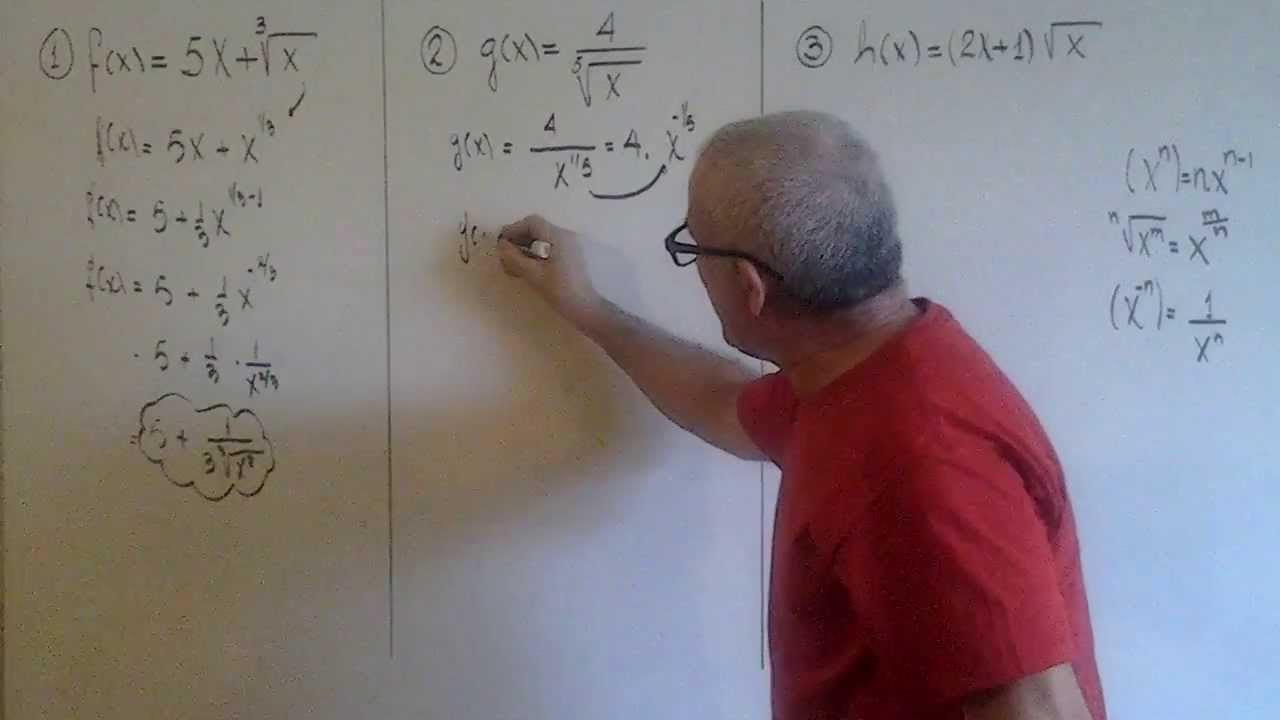 DERIVADAS DE FUNCIONES RADICALES.