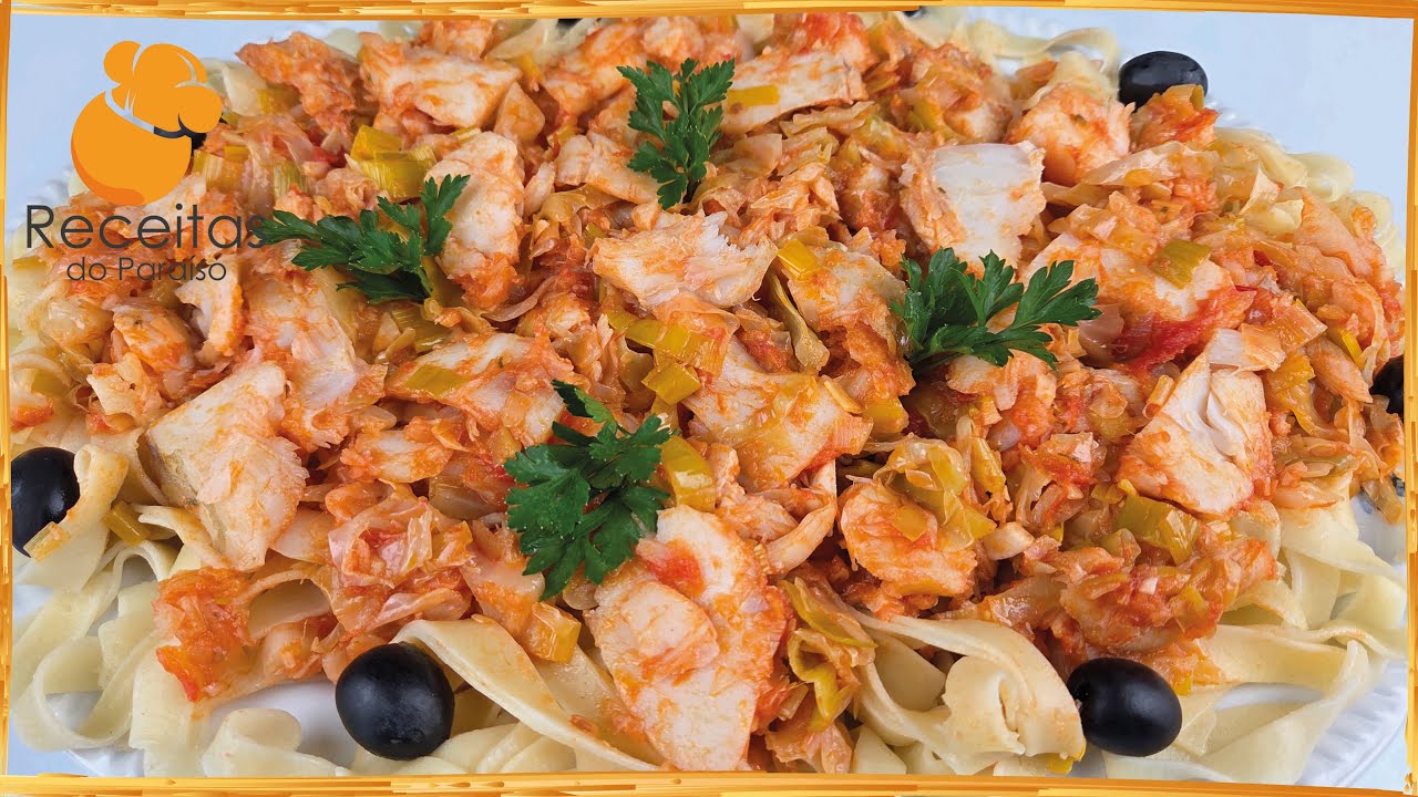 MASSA TAGLIATELLE COM BACALHAU E LEGUMES (uma especialidade!...) |🍎Receitas do Paraíso