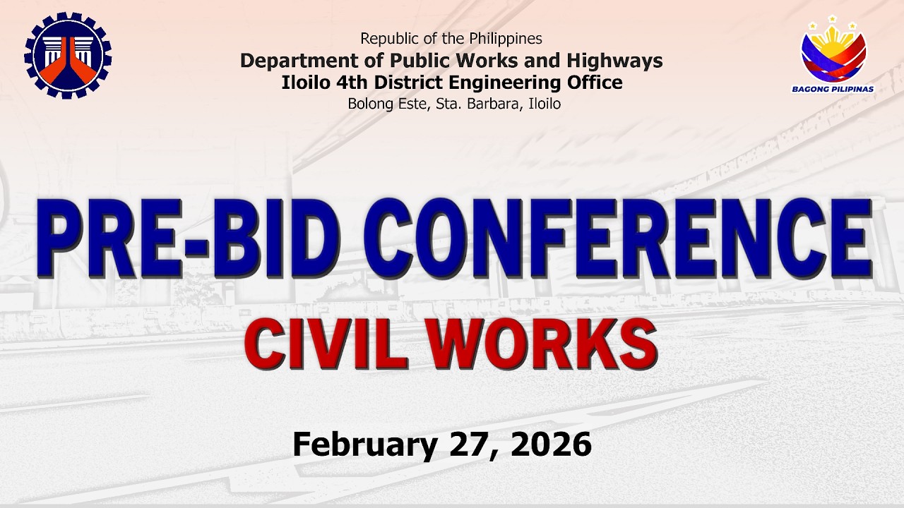 Procurement Livestream for DPWH Iloilo 4th DEO on February  27, 2026